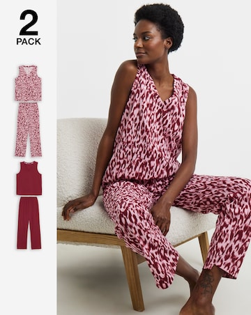 JD Williams Value 2 Pack Animal Pyjama Set