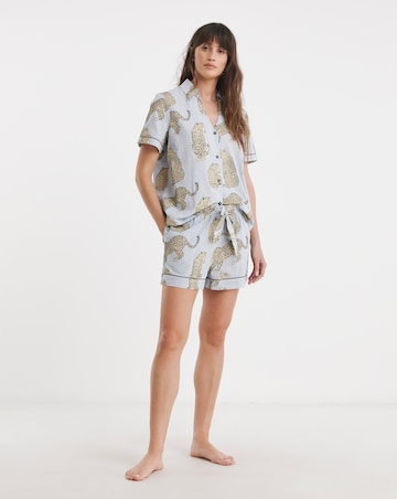 Chelsea Peers Cotton Seersucker Short Pyjama Set