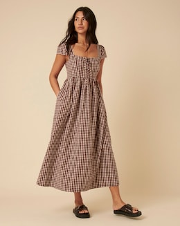 Nobodys Child Seersucker Check Dress