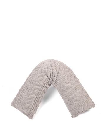 Hugglenad Cable Knit V-Shaped Cushion