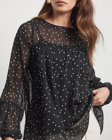 Joanna Hope Romantic Chiffon Blouse