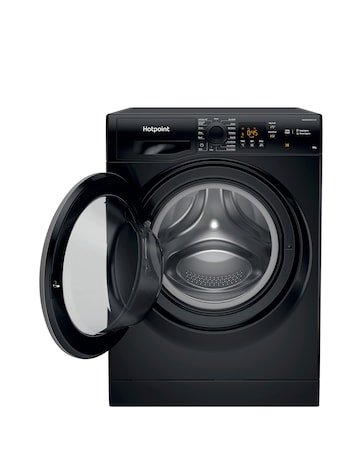 Hotpoint NSWM864CBSUKN, 8kg, 1600rpm Washing Machine - Black + install