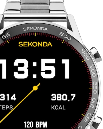 Sekonda Active Plus 45mm Stainless Steel Smart Watch