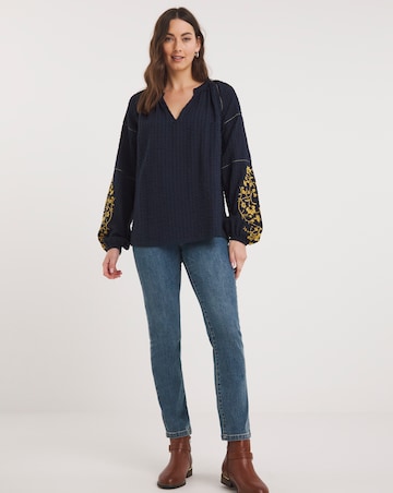 Julipa Embroidered Sleeve Blouse