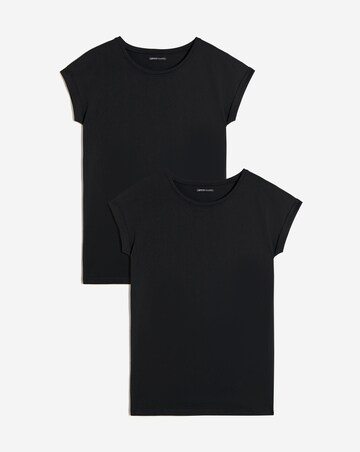 Simply Be 2 Pack Black/Black Boyfriend T-Shirts