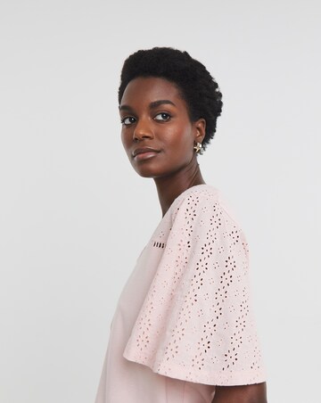 Blush Broderie Bubble Hem Top