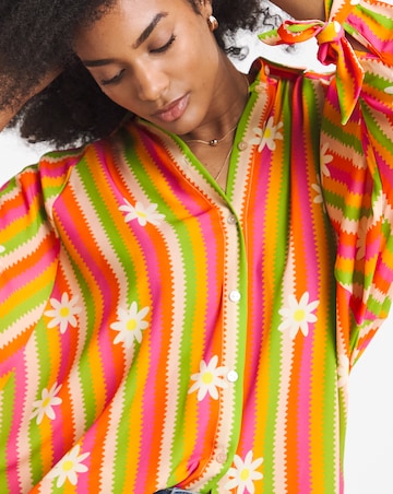 Twisted Wunder Striped Chiffon Shirt