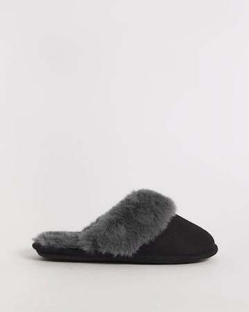Elyse Faux Fur Mule Slippers - Extra Wide Fit (EEE)