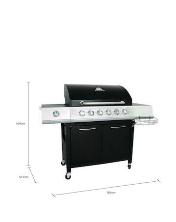 Charles Bentley 6 Burner Gas BBQ with Side Burner Bundle