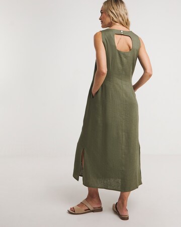 Linen Midi Shift Dress
