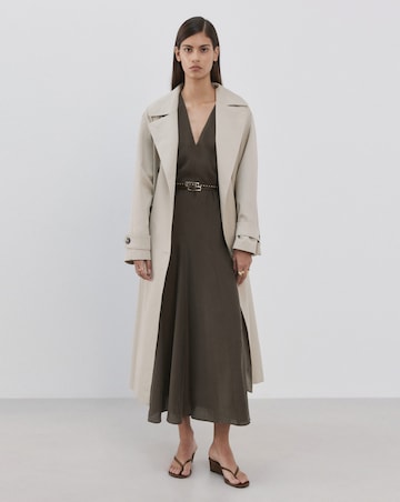 Mango Double-Belt A-Line Dress