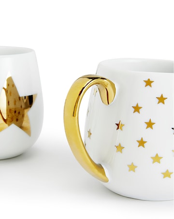 Waterside Gold Star Set of 4 Hug Mugs
