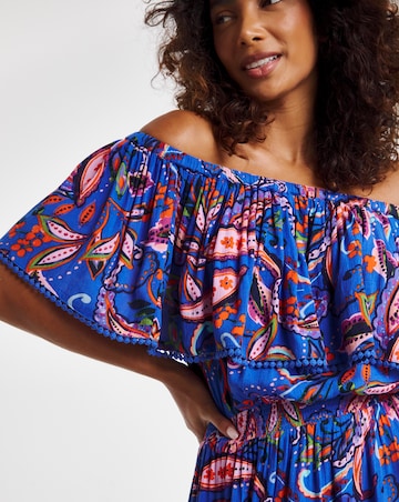 Maxi Bardot Beach Dress