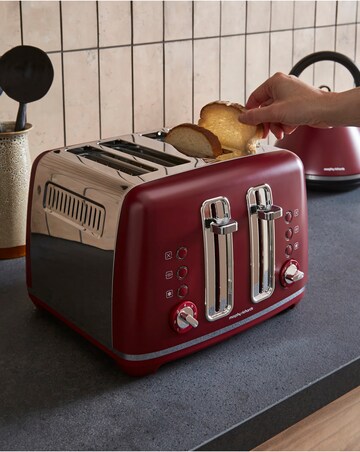 Morphy Richards Accents Pyramid Kettle & Toaster Rhubarb
