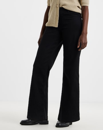 Black Stretch Wide Leg Jeggings