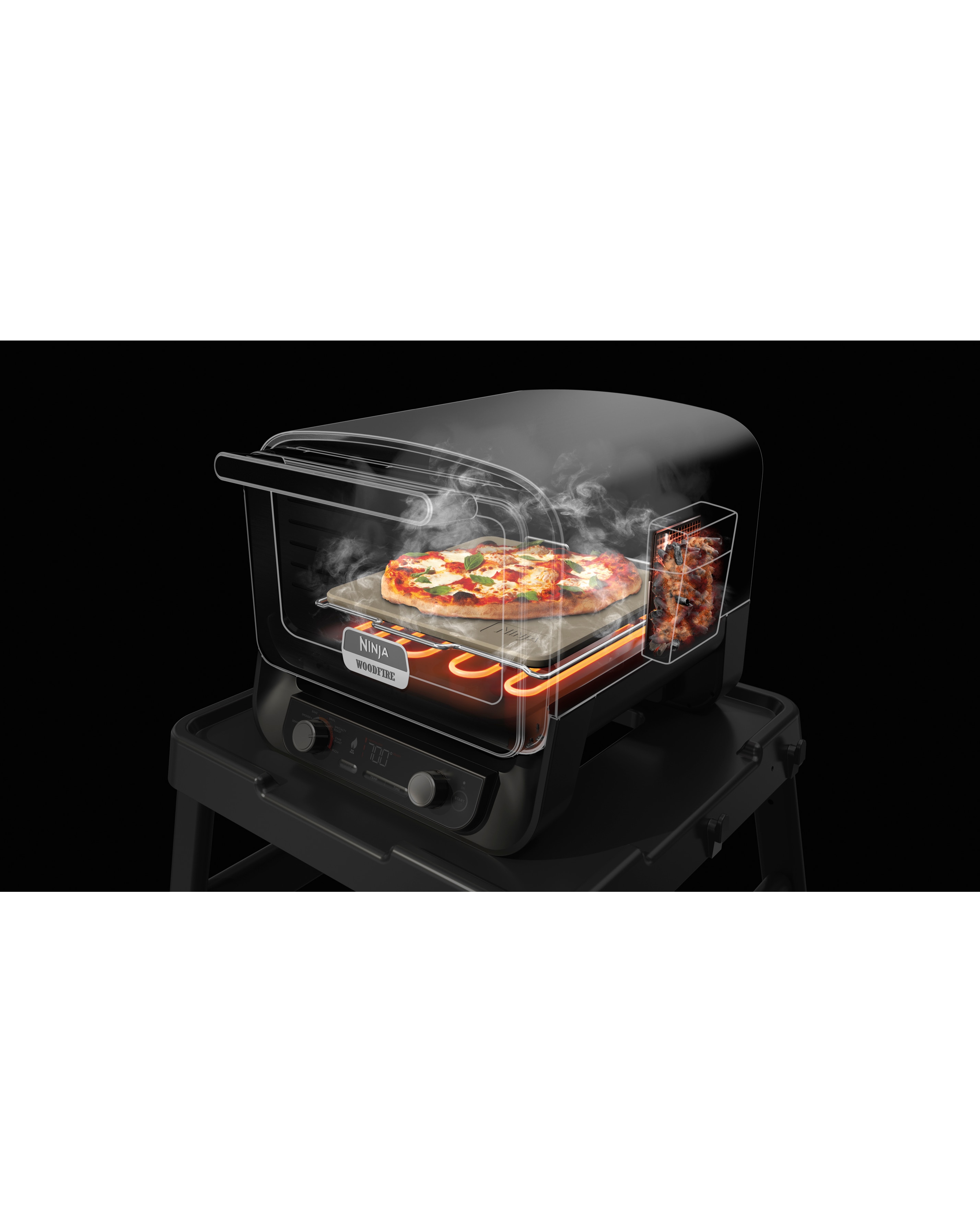 Ninja Woodfire OO101UK Electric Outdoor Oven,Pizza Maker, BBQ