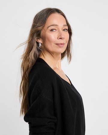 Black Edge To Edge Cardigan