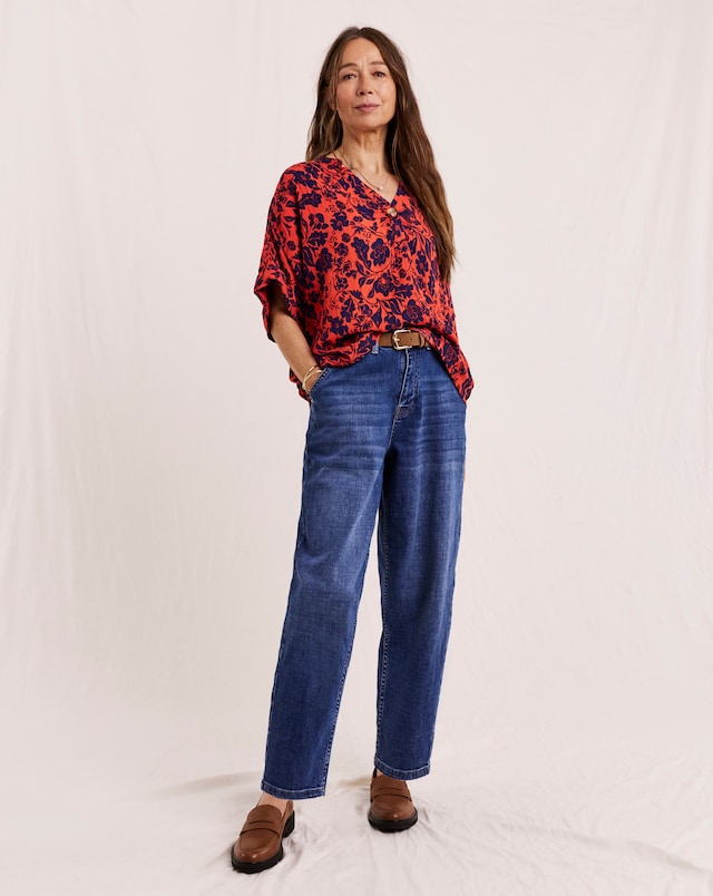 Julipa Crinkle Short Sleeve Top