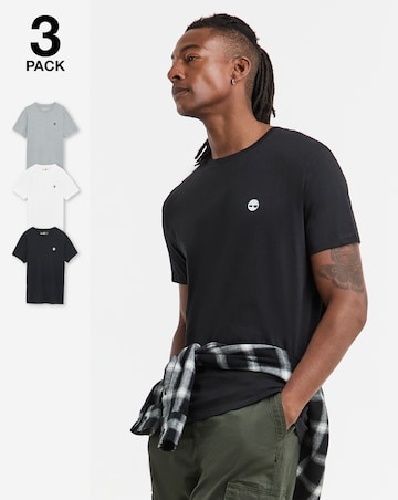 Timberland Dunstan River Short Sleeve T-Shirt 3 Pack - Multi