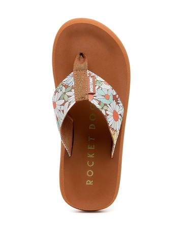 Rocket Dog Brown Adios Printed Toe Post Sandals