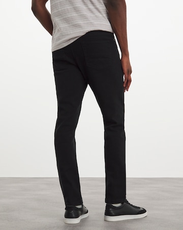 Slim Fit Stretch Gabardine Jean Black