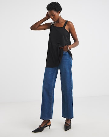 Trim One Shoulder Longline Top