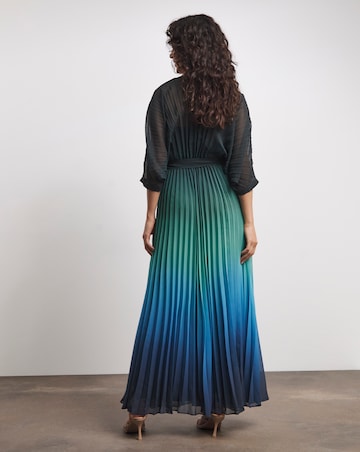 Joanna Hope Ombre Print Pleated Dress