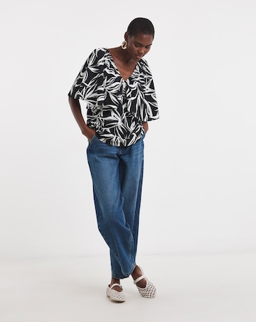 V Neck Cape Angel Sleeve Top