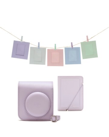 Fujifilm Instax Mini 12 Instant Camera with Case, Album, Cards & Pegs - Purple