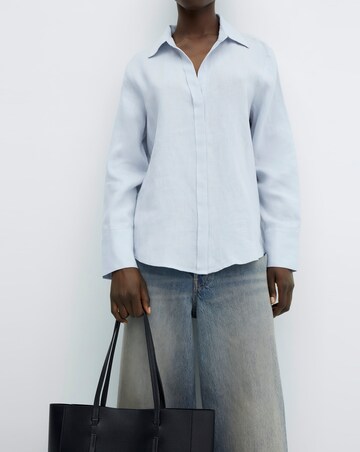 Mango Pure Linen Button Up Shirt