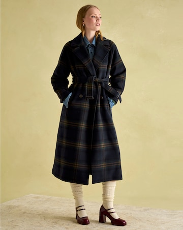 Joules Amberley Check Longline Coat