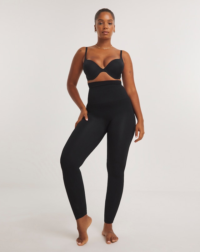 MAGISCULPT Firm Control Ankle Length High Waist Shapewear Leggings Black