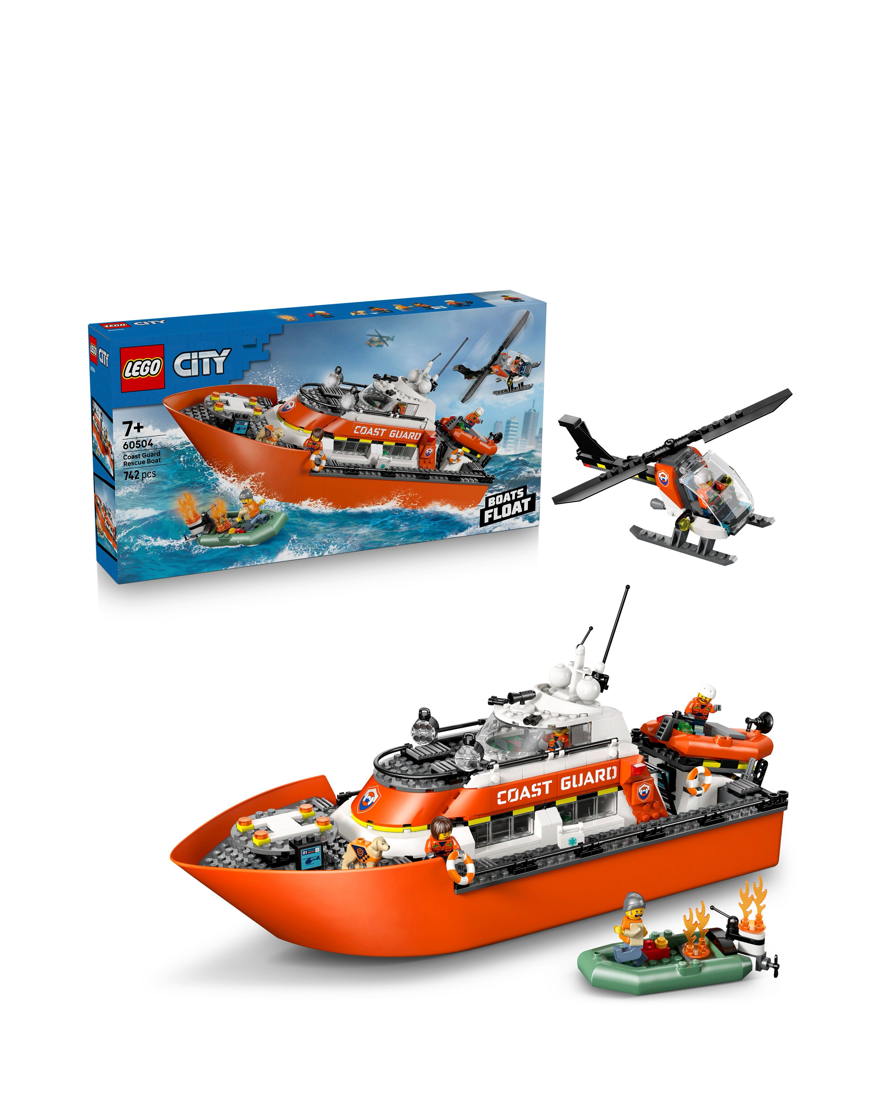 LEGO City Coast Guard Rescue Boat & Helicopter 60504