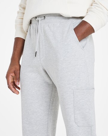 Grey Marl Open Hem Cargo Joggers