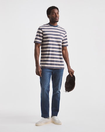 Union Relaxed Fit Marl Yarn Dye Stripe T-Shirt Long