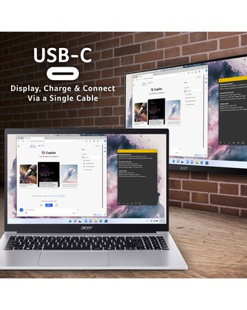 Acer Aspire Lite Laptop - 15.6in FHD Intel N150 4GB 128GB