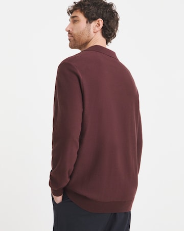 Burgundy Texture Revere Polo