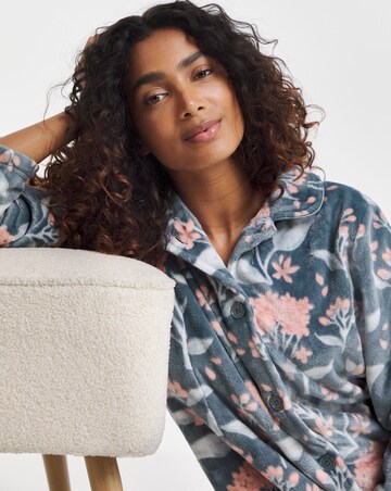 Julipa Fleece Button Through Maxi Dressing Gown