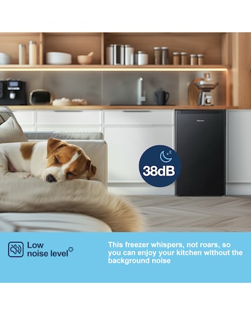 Fridgemaster MUZ4860EB Under Counter Freezer - Black E Rated