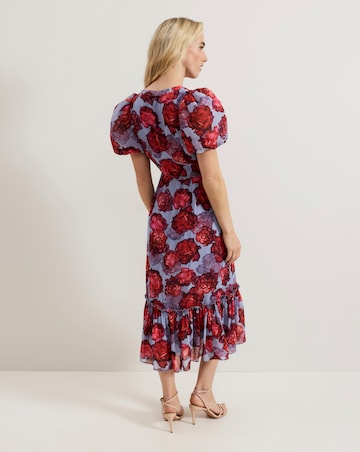 Phase Eight Francesca Floral V Neck Midi Dress