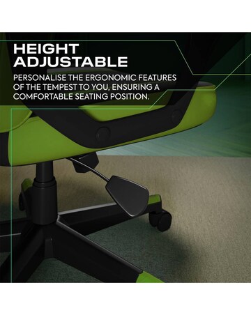 X Rocker Tempest Ergonomic PC Office Gaming Chair - Green