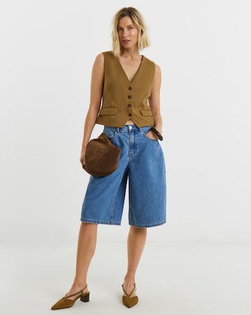 Mid Blue Denim Jorts