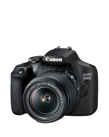 Canon EOS 2000D SLR Camera with EF-S 18-55mm IS II Lens
