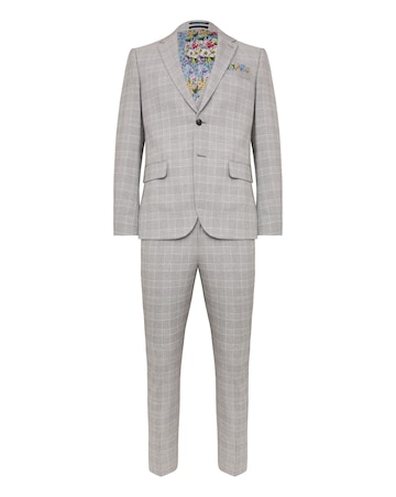 Jasper Light Grey Check Suit Jacket