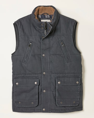 FatFace Warton Gilet (Regular & Tall) - Charcoal Grey