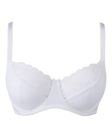 Pretty Secrets Ivy Lace Basic Balcony Wired Bra (B-F) White