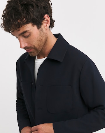 Tailored Button Harrington Shacket