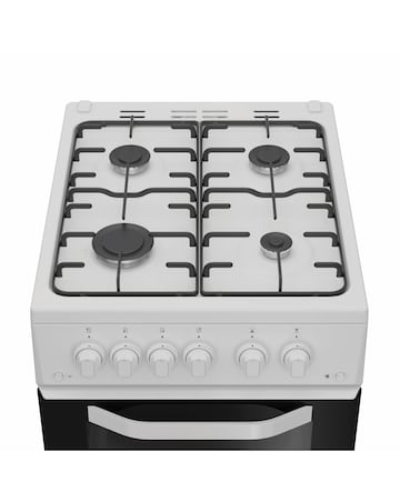 Hotpoint HTG5GCW 50cm Gas Twin Cooker - White