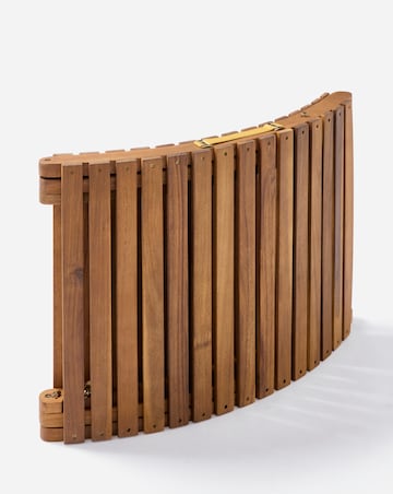 Charles Bentley Folding Curved Wooden Sun Lounger