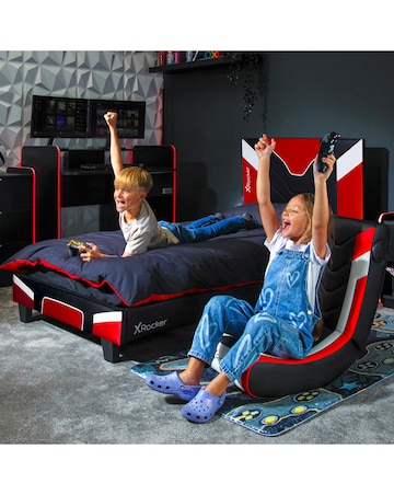 X Rocker Cerberus MKII Gaming Single Bed in a Box - Red